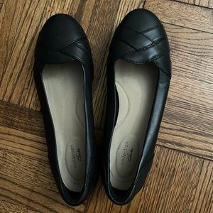 Clark’s black flats WORN ONCE